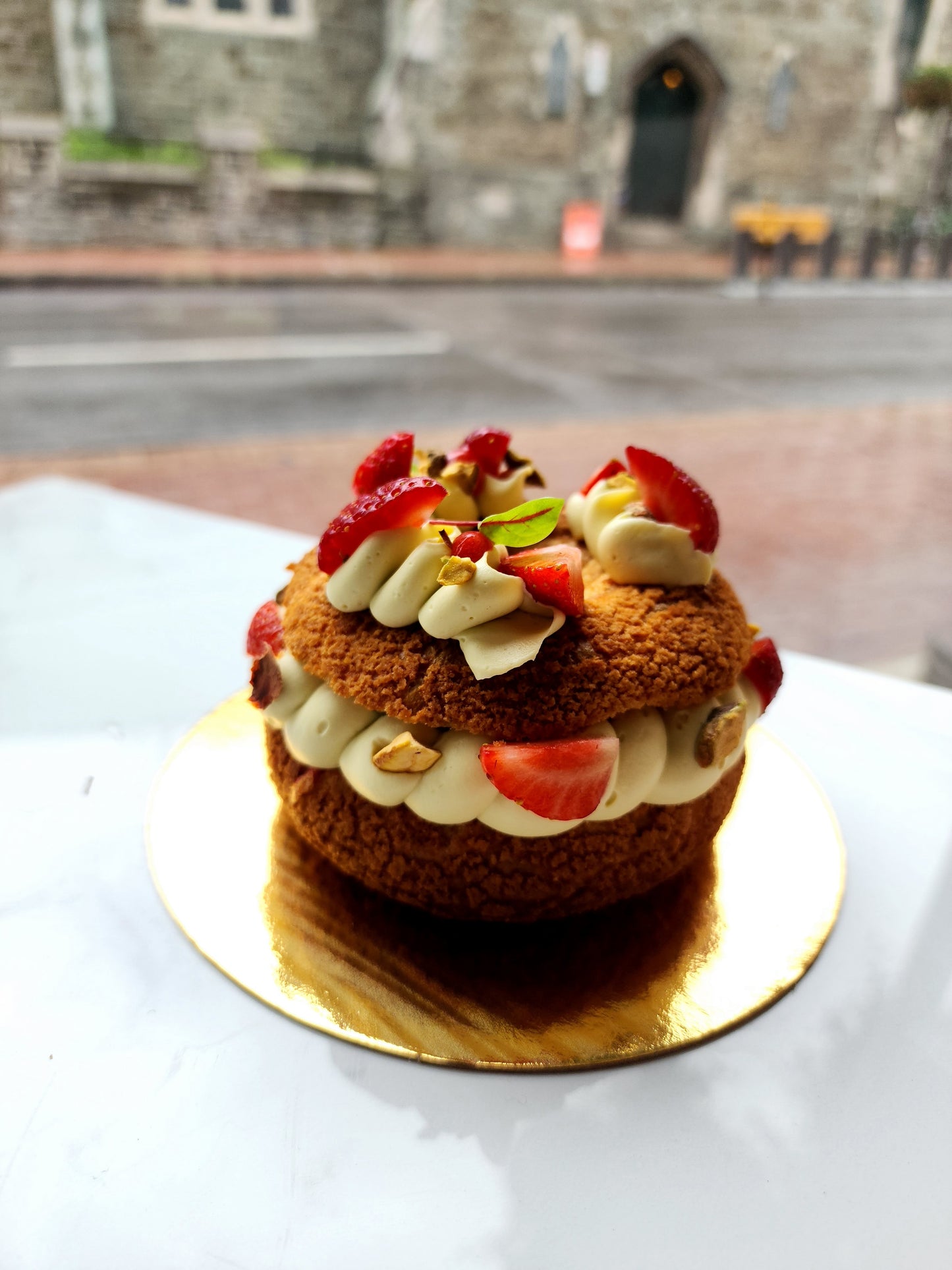Paris-Brest fraise et pistache / 4 personnes