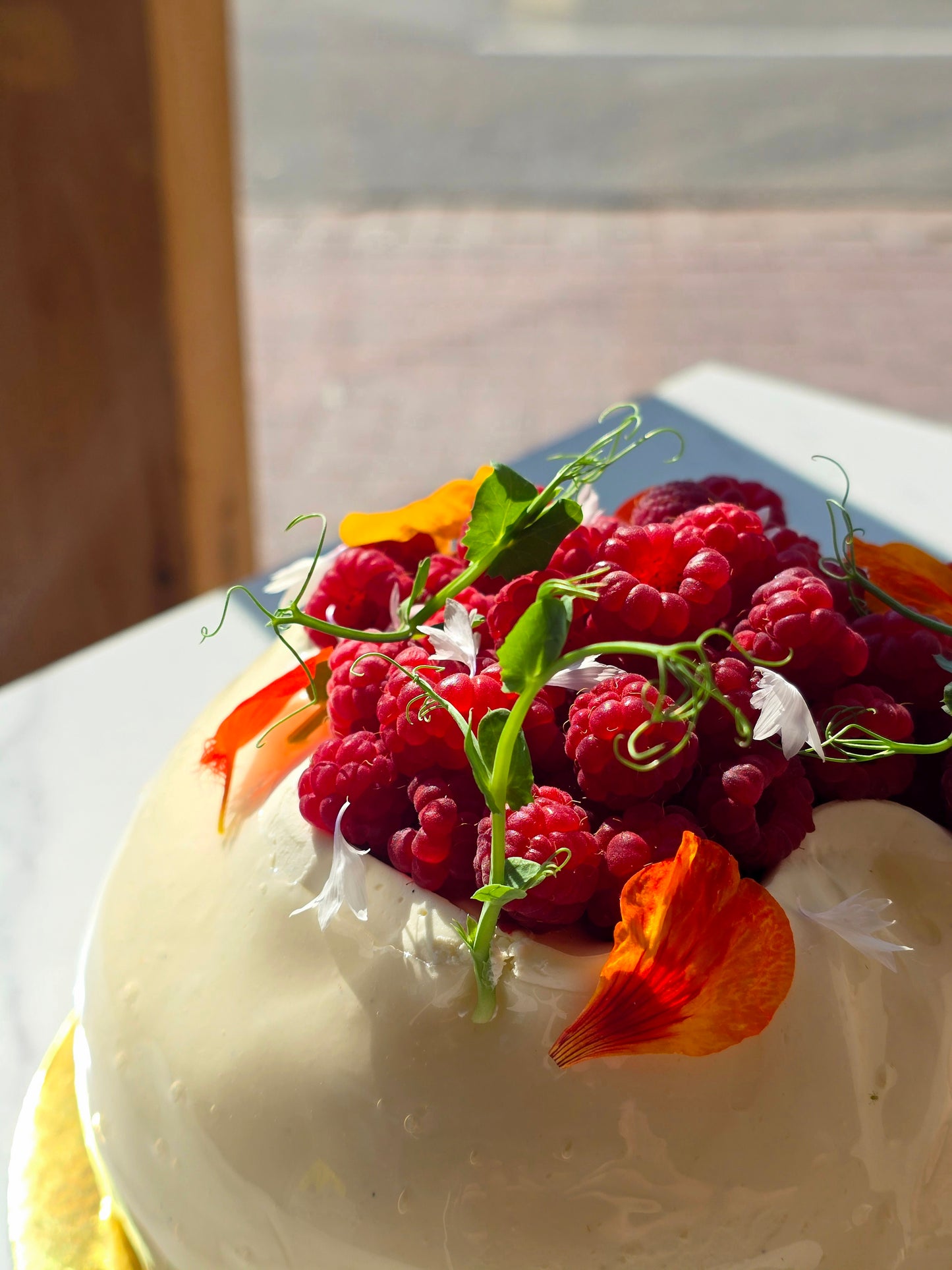 Gateau Vanille et framboises ( 6 personnes )